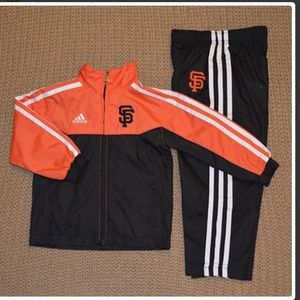 Adidas San Francisco Giants Jacket and Pant outfit Size 12 months